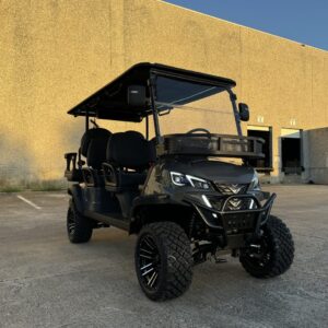 Trailmaster TBM X6 Off-Road Golf Cart, 48V 5kW Lithium Battery, 10″ LED Touch Screen, Aluminum Rims, Foldable Windshield, Bluetooth Radio, Back-Up Camera