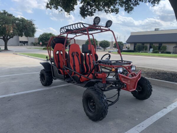 New RPS TK200GK-6A 200cc 4-Seater Go-Kart, Chrome Rims, 4-Stroke, Single Cylinder, Air-Cooled