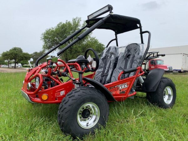 Trailmaster Ultra 200E-XRX EFI Full-Size Off-Road Go-Kart, Fully automatic with reverse, Alloy wheels, Electric start with kill switch, LED headlight